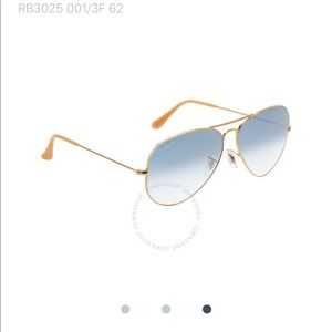 Ray-ban Gold and gradient blue large Aviators